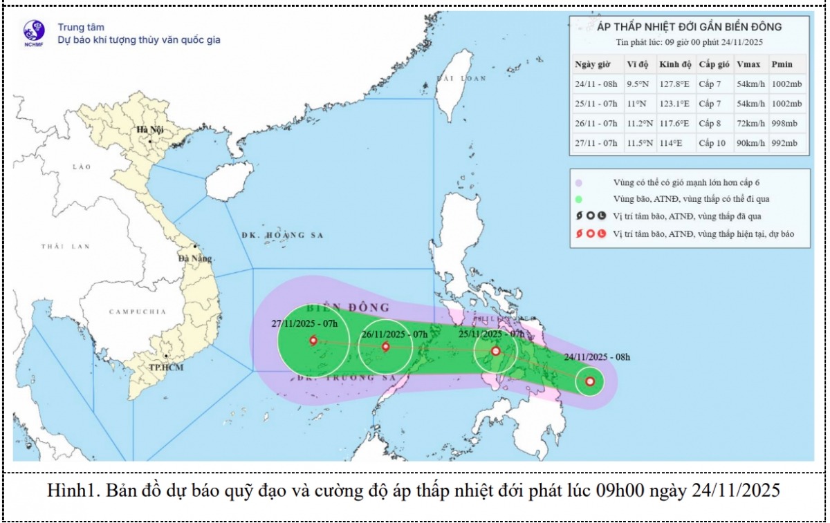 Áp thấp nhiệt đới gần Biển Đông có khả năng mạnh lên thành bão