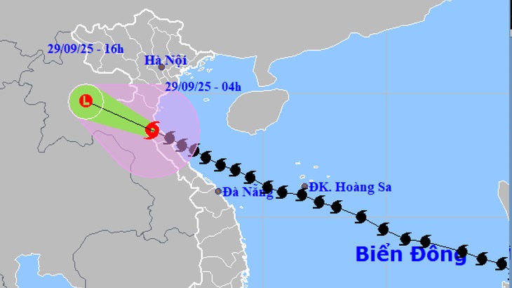 Bão Bualoi vẫn còn trên đất liền Hà Tĩnh - Nghệ An, chiều nay sẽ suy yếu thành áp thấp nhiệt đới