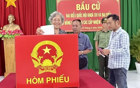 57 xã, phường tại Cần Thơ có số cử tri đi bầu cử đạt tỷ lệ 100%