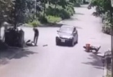 Ô tô tông văng xe máy, tài xế gặp đại nạn