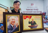 Thanh niên Cần Thơ làm tranh gạo khắc ghi lời dạy của Tổng Bí thư Nguyễn Phú Trọng