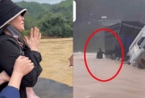 Tiếng khóc xé lòng của vợ tài xế bị lũ cuốn khiến ai nghe cũng nghẹn lại: 