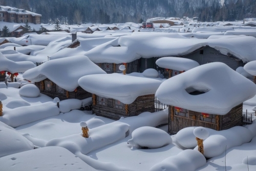 ngôi làng tuyết 